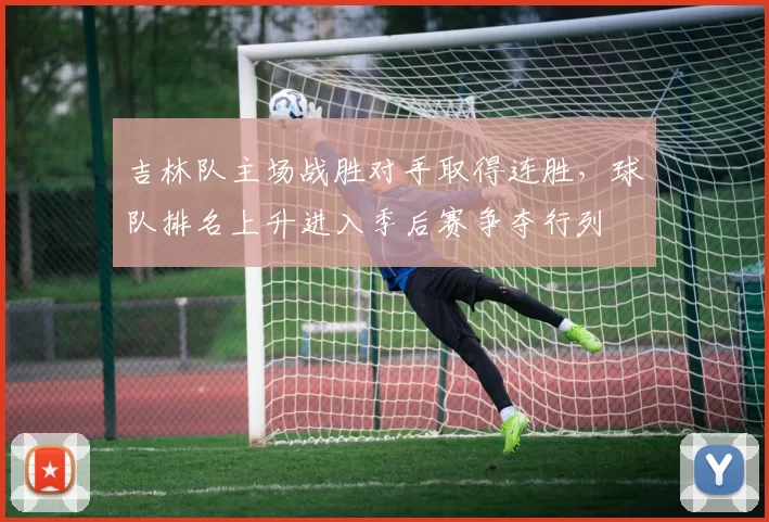 吉林队主场战胜对手取得连胜,球队排名上升进入季后赛争夺行列